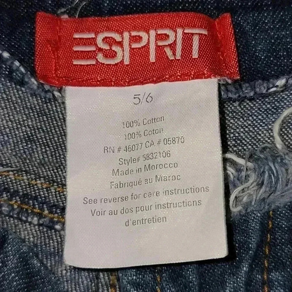 Vintage Y2K ESPIRIT Raw Hem Low Rise Wide Leg Bellbottoms - 6 - Picture 4 of 9